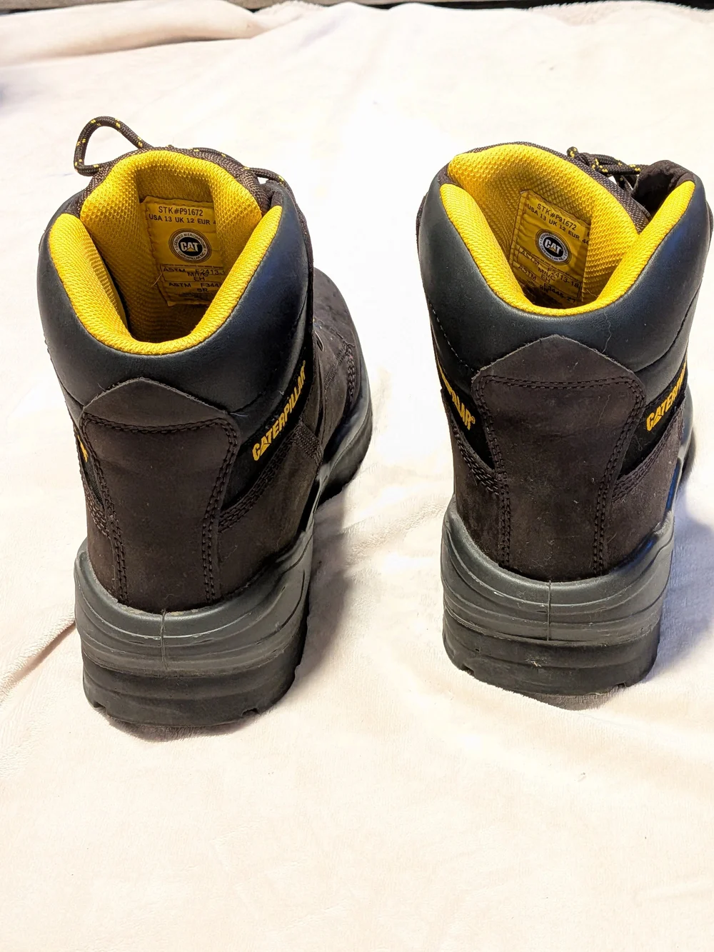 Caterpillar Men’s Brown Steel Toe Work Boots Striver - Durable Safety Footwear